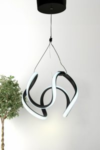 Sanctum Elegans Tekli Siyah Sarkıt Modern Alüminyum Antre-Hol Avize