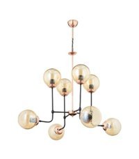 Talia Home Tlav-270 Tekli Gri Baskılı Modern Kumaş Bebek-Çocuk Odası Avize