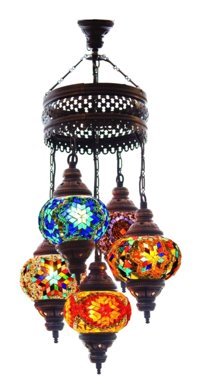 Homing Ayd-3525 Tekli Ekru Baskılı Modern Kumaş Bebek-Çocuk Odası Avize