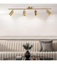 Viesteknoloji Tekli Altın Plafonyer Modern Plastik Salon-Oturma Odası Avize