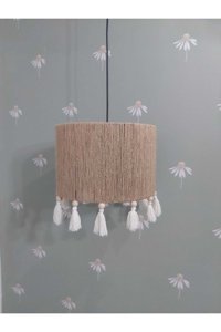Demet Habek Mylights Tekli Beyaz Modern Cam Salon Avize