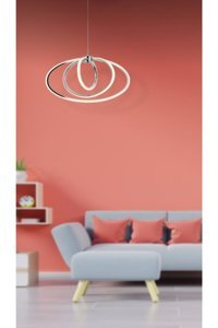 Modalight 7'li Siyah Sarkıt Modern Ahşap Salon-Oturma Odası Avize