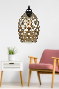 Begüsa Tekli Sarı Ledli Modern Alüminyum Salon-Oturma Odası Avize