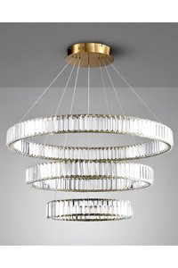 Art&Gift Aag-1118-2 Tekli Altın Rustik Kumaş Salon-Oturma Odası Avize