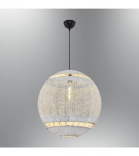 Tt Aydınlatma Tekli Beyaz Ledli Modern Alüminyum Salon-Oturma Odası Avize