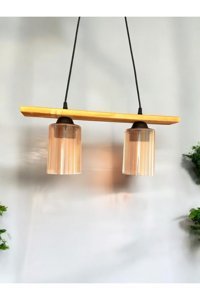 Polataydinlatma 2'li Siyah Modern Metal Salon Avize