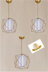 Bamyum Champion 3'lü Siyah Metal Modern Metal Salon-Oturma Odası Avize