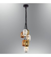 Triolux Tr3A081 Tekli Siyah Sarkıt Modern Alüminyum Salon-Oturma Odası Avize