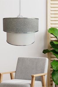 Esslight Ekin 6'lı Sarı Cam Modern Metal Salon-Oturma Odası Avize