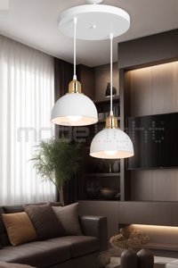 Minel Dekor Led Lıghtıng Minel 4'lü Siyah Ledli Alüminyum Salon-Oturma Odası Avize