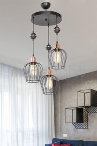 Mila Aydınlatma Damla 7'li Sarı Sarkıt Modern Metal Salon-Oturma Odası Avize