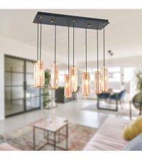 Apliqa Natali 3'lü Beyaz Modern Krom Salon-Oturma Odası Avize