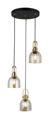 Voxlamp Lighting Solutions Tekli Siyah Sarkıt Klasik Alüminyum Salon-Oturma Odası Avize