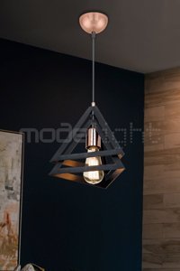 Mitralight Tekli Siyah Hazeran Rustik Hasır Mutfak Avize