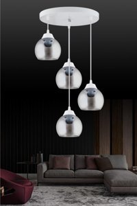 Home Tekli Beyaz Helezon Modern Alüminyum Yatak Odası Avize