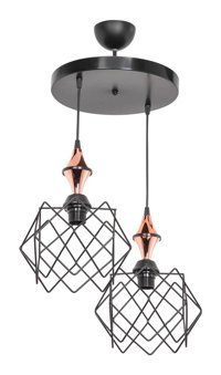 Luna Lighting 2803-5As-32 5'li Pembe Şapkalı Modern Metal Salon-Oturma Odası Avize