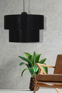 Etsylight 2'li Siyah Zikzak Rustik Cam Salon-Oturma Odası Avize