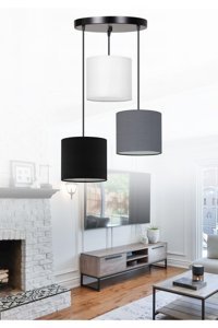 Hegza Lighting Bagel Tekli Beyaz Sarkıt Modern Alüminyum Antre-Hol Avize