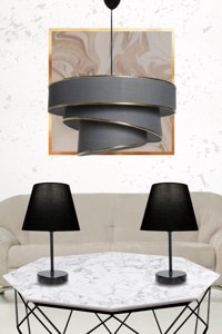 Avizemoda 4'lü Altın Sarkıt Modern Metal Salon-Oturma Odası Avize
