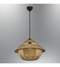 Tt Aydınlatma Tt002-Esk Tekli Ekru Ledli Modern Alüminyum Salon-Oturma Odası Avize