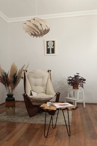 Atölye Zed Zed82 Tekli Siyah Makrome Bohem Halat Salon-Oturma Odası Avize