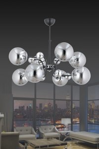 Eslight Tekli Kahverengi Hasır Otantik Hasır Salon-Oturma Odası Avize