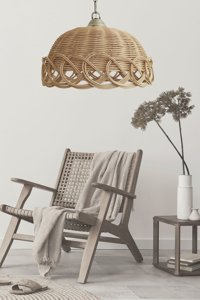 Trend Tekli Bej Sarkıt Modern Metal Mutfak Avize