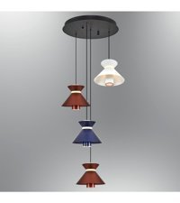 Lina 258 Tekli Çok Renkli Sarkıt Modern Kumaş Bebek-Çocuk Odası Avize