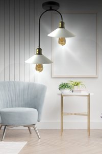 Turkish Belkıs Rattan Tekli Kahverengi Modern Bambu Salon-Oturma Odası Avize