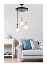 Elektroyou Lotus Tekli Beyaz Plafonyer Modern Alüminyum Salon-Oturma Odası Avize