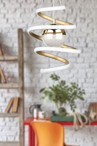 Begüsa 2'li Beyaz Sarkıt Modern Metal Salon-Oturma Odası Avize