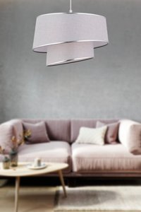 Apliqa Tekli Beyaz Metal Modern Alüminyum Salon-Oturma Odası Avize