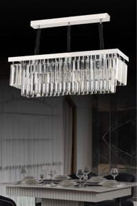 Homing Ayd-3178 Tekli Siyah Kumaş Modern Kumaş Salon-Oturma Odası Avize