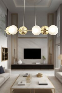 Apliqa Becca 3'lü Siyah Sarkıt Modern Metal Salon-Oturma Odası Avize