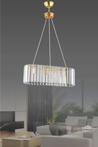 Homing Ayd-3275 Tekli Siyah Kumaş Modern Kumaş Salon-Oturma Odası Avize