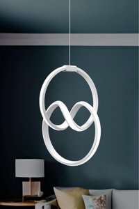 Eglo Tolleric 3'lü Siyah Şapkalı Modern Çelik Salon-Oturma Odası Avize