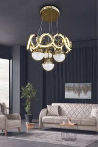 Ladco Aydınlatma A-515-3 Tekli Siyah Ledli Modern Alüminyum Salon-Oturma Odası Avize