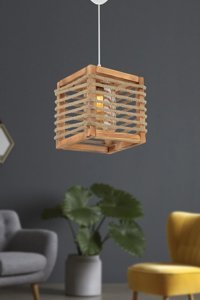Vivido Abajur Tekli Lacivert Kumaş Modern Kumaş Salon-Oturma Odası Avize