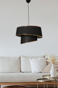 Avizemoda 5'li Siyah Modern Metal Salon Avize