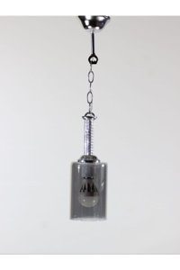 Trend Kitchen Tekli Sarı Zikzak Eskitme Metal Salon-Oturma Odası Avize