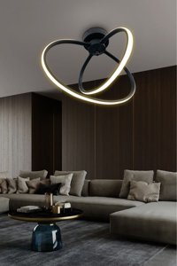 Ladco Aydınlatma A-5126-3G 3'lü Siyah Ledli Modern Alüminyum Salon-Oturma Odası Avize