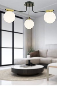 Apliqa 3'lü Beyaz Sarkıt Modern Metal Salon-Oturma Odası Avize