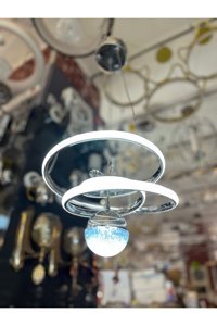 Tt Aydınlatma Tt301-Esk Tekli Beyaz Ledli Modern Alüminyum Salon-Oturma Odası Avize