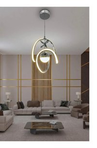 Polataydinlatma Avanos Tekli Siyah Sarkıt Modern Halat Salon-Oturma Odası Avize