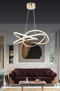 Ladco Aydınlatma A-472-3-Mıx 3'lü Siyah Küre Modern Alüminyum Salon-Oturma Odası Avize