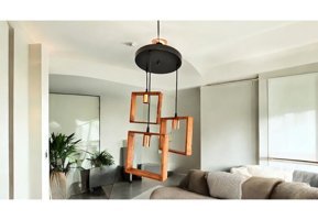 Polataydinlatma Tekli Siyah Modern Halat Salon Avize