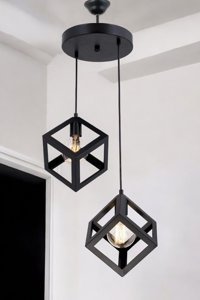 Umur Aydınlatma Bella 5'li Beyaz Sarkıt Modern Ahşap Salon-Oturma Odası Avize