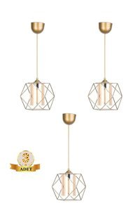 Bamyum Champion 2'li Siyah Sarkıt Modern Alüminyum Salon-Oturma Odası Avize