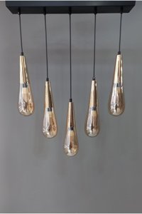 Woodhub Tekli Mavi Silindir Modern Kumaş Bebek-Çocuk Odası Avize