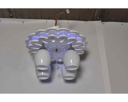 Avize Çarşısı 3'lü Gri Ledli Otantik Metal Salon-Oturma Odası Avize